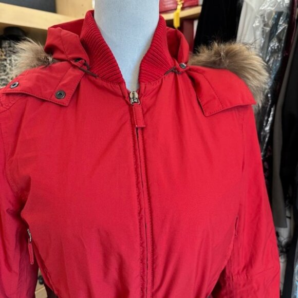 Prada Red Size 6 Hooded Jacket - Picture 3 of 11